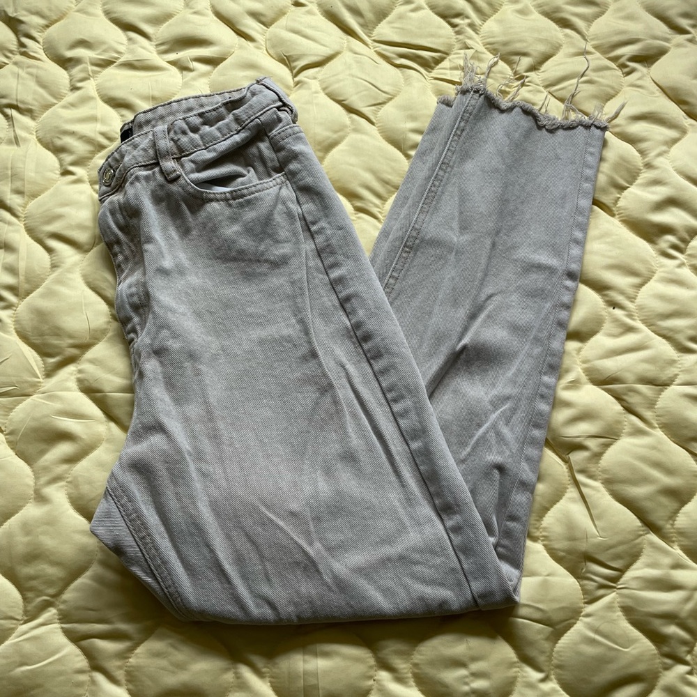 RIOT SOCIETY womens tan high rise mom jeans size 8